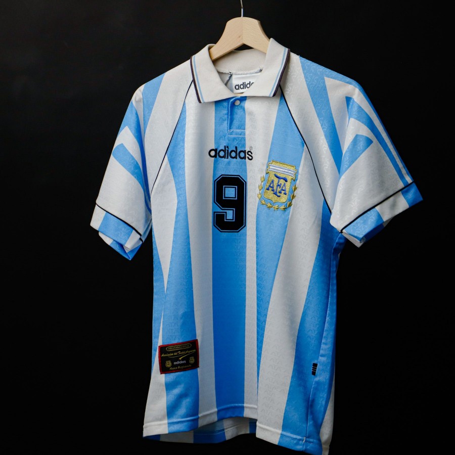 Vintage Argentina National Team Batistuta #9 1996/1997 Home Jersey Adidas  Shirt